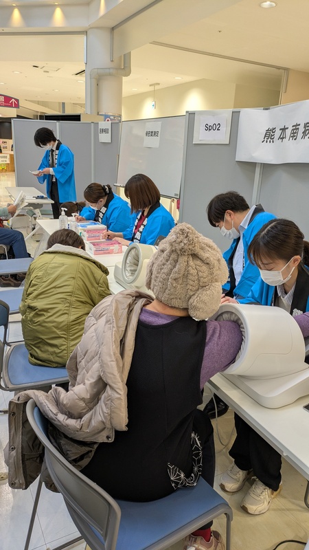 血圧測定の様子
