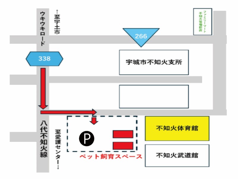 トレーラーハウスの位置図